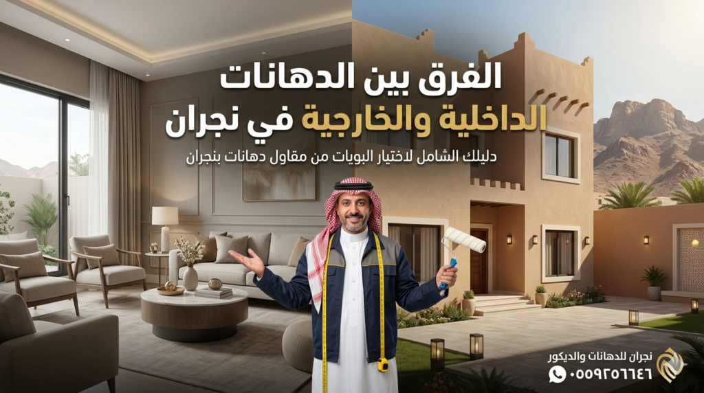 دهانات داخلية وجبس بورد في نجران بواسطة معلم دهانات محترف
